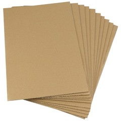 50 Pack 11×17 In Brown 1/8 In Thick Chipboard Corrugated Cardboard Sheets