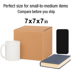 100 7x7x7 Shipping Boxes Corrugated Cardboard Cartons Packing Mailing