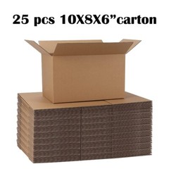 10x8x6 transport box corrugated cardboard box, easy to assemble, mail and move