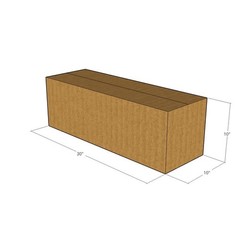 30x10x10 Long Corrugated Shipping Boxes 32 ECT Single-Wall, 5/Pack