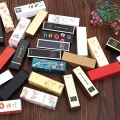50 Pcs Gold and Black Lip Gloss Packaging Boxes, 4.21×0.9×0.9″ Kraft Paper Ma…