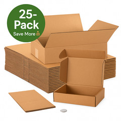25 9x6x2 Cardboard Shipping Boxes Cartons Packing Moving Mailing Box Storage