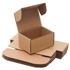 10 Pack 6x4x3 Cardboard Boxes, Corrugated Shipping, Gift Packing, Crafts, Brown