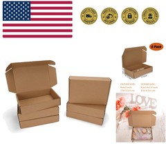 Lightweight 6 Pack 9x6x2 Inch Shipping Boxes – Ideal for Business and Gifting