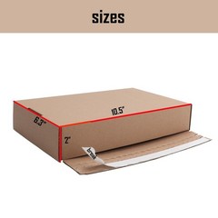 Brown Shipping Packaging L10.5xW6.3xH2 Inch Hard Corrugated Box Wrap Party