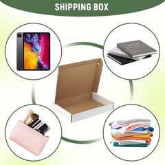 White Shipping Boxes 13x10x2 Corrugated Cardboard Literature Mailer Storage 1