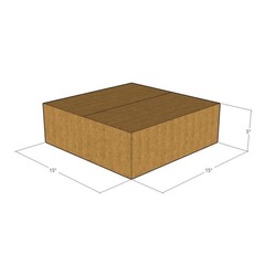 5 15x15x5 Kraft Brown Corrugated Shipping Boxes 32 ECT Single-Wall New