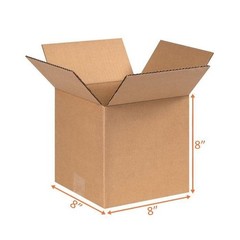 100 Pack 8x8x8 Multi-Depth Corrugated Cardboard Shipping Boxes