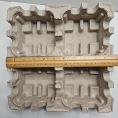 Molded Pulp Packaging For 4″ Square Items Shipping Protection Recycled 10 Count