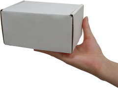 White Corrugated Small Shipping Boxes 6x4x3, 25-Pack
