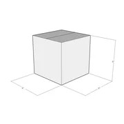 175 6x6x6 White Corrugated Shipping Boxes 48 ECT Double-Wall New