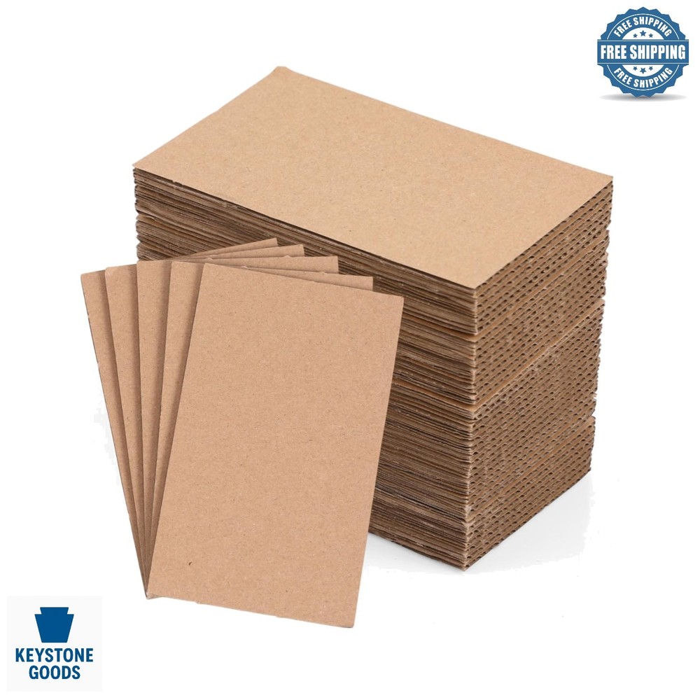 50 Pack Flat Corrugated Cardboard Sheets for Packaging & DIY Projects