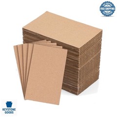50 Pack Flat Corrugated Cardboard Sheets for Packaging & DIY Projects
