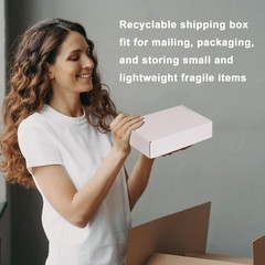 Pack of 50 White Cardboard Shipping Boxes 6x4x2