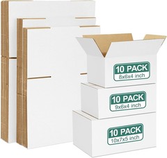 30 Pack Small Shipping Boxes Assorted Sizes, 8x6x4 & 9x6x4 & 10x7x5 10 PCS Ea…