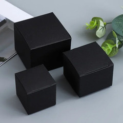20/50Pcs Kraft Paper Packaging Box Black/White/Kraft Paper Square Candy Box Wed