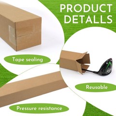 15 Pcs Tall Corrugated Golf Club Shipping Boxes – 4x4x40 Long Storage & Packagin