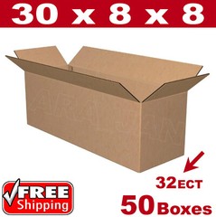50 – 30x8x8 Cardboard Boxes Mailing Packing Shipping Box Corrugated Carton