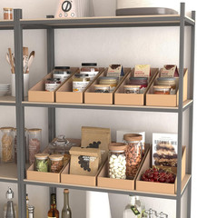 Cardboard Storage Bins 35 Pack 12x4x4.5 Inch Cardboard Boxes Corrugated Org