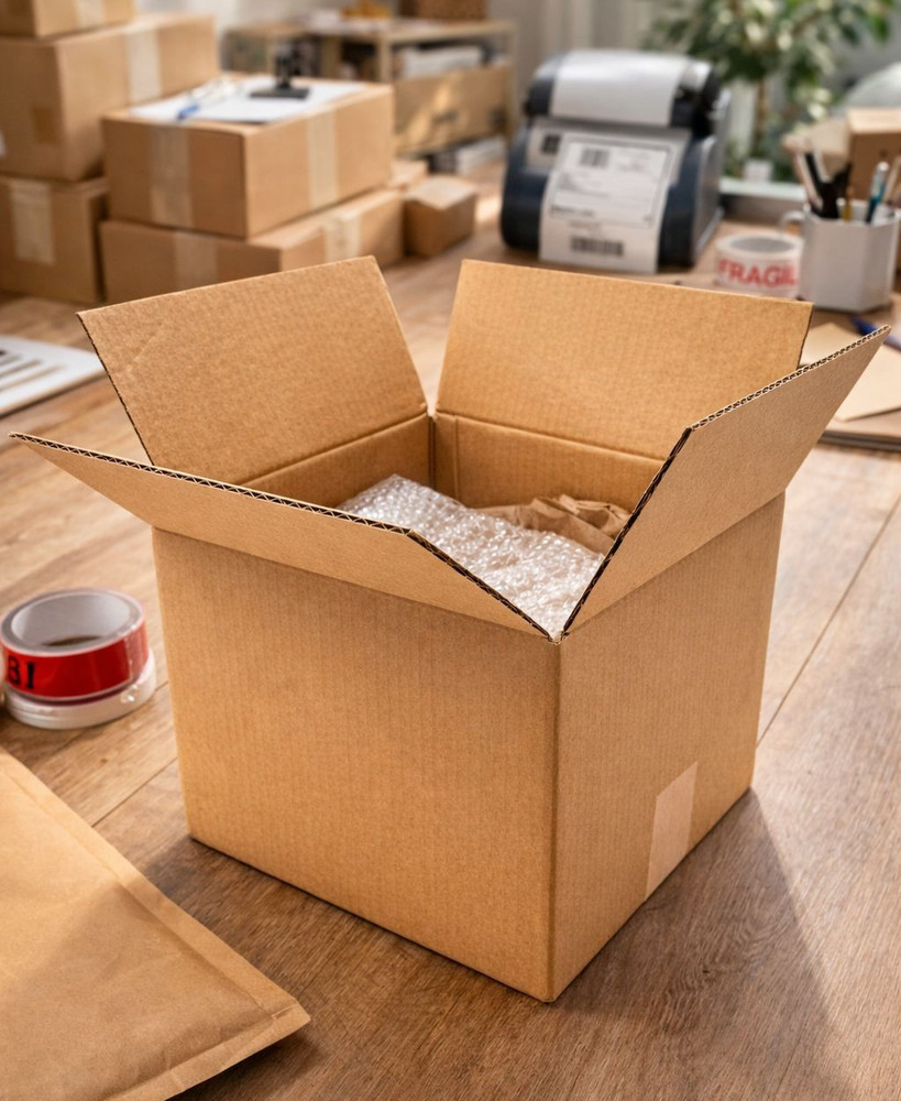 100 6x6x6 Cardboard Paper Boxes Mailing Packing Shipping Box Corrugated Printed