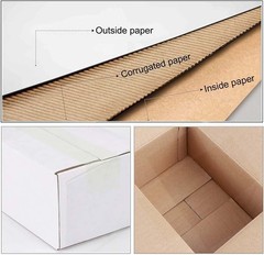 10x7x5 Inches White Shipping Boxes Set of 25