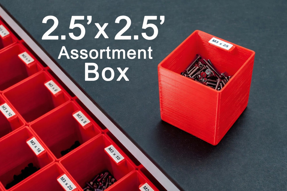 2.5″ × 2.5″ Assortment Box – Modular Parts Organizer