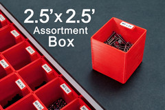 2.5″ × 2.5″ Assortment Box – Modular Parts Organizer