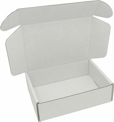 Lightweight White Corrugated Shipping Boxes, 5-Pack 6x4x2.3 for Safe Transit