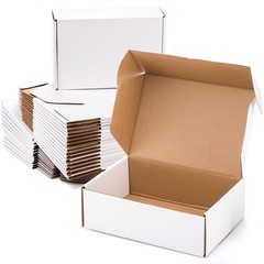 30 Pack Shipping Boxes for Small Business, 9 x 6 x 3 Inches White Small Cardb…