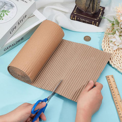 78.7 X 8.7 Inch Brown Single Face Corrugated Cardboard Roll, Corrugated Wrap Pap