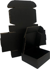 Small Shipping Boxes Set of 25/50, White or Black Corrugated Cardboard Box Maile
