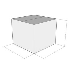 12x12x10 White Corrugated Shipping Boxes 32 ECT Single-Wall, 5/Pack