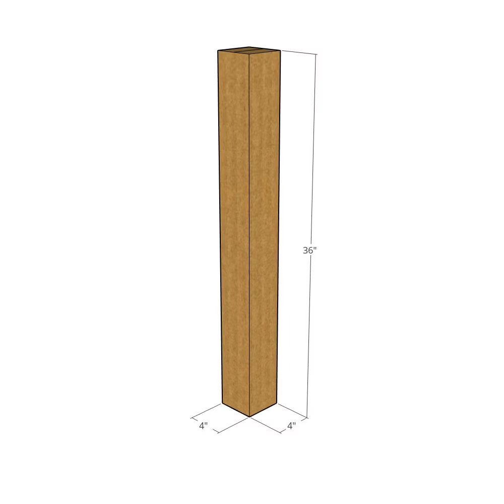 4x4x36 Tall Corrugated Shipping Boxes 32 ECT Single-Wall, 75/Pack