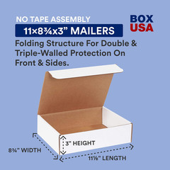 Moving Boxes Medium 11.125″L X 8.75″W X 3″H, 50-Pack | Corrugated Cardboard Box