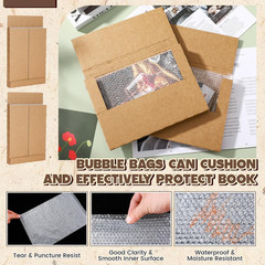 30 Pack Corrugated Comic Book Mailers 7.8 X 11 X 1.2 Inch with 30 Bubble Bags, C