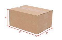 100 8x6x4 Cardboard Paper Boxes Mailing Packing Shipping Box Corrugated