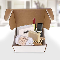 6X4X3 Inches Shipping Boxes Set of 25, White Small Corrugated Cardboard
