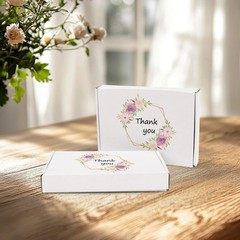 50PCS 7x5x1 Inch Shipping Boxes White Corrugated Cardboard Literature Mailer