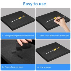 2PCS Pick and Pluck Foam 16 x 12 x 1in, High Density PU Customizable Pick Apa…