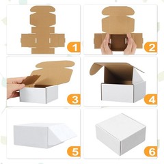 50-Pack 4x4x2″ Corrugated Box Mailers for Secure Shipping and Personalization