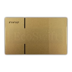 1-200 8x4x3 “EcoSwift” Cardboard Packing Mailing Shipping Corrugated Box Cartons