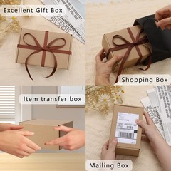 6x4x3″ 50 Pack Corrugated Cardboard Boxes Small Shipping Box for Packaging Sm…