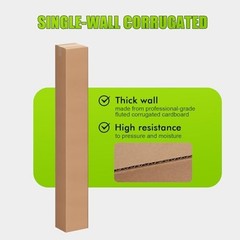 10 Pack 6x6x48 Inch Tall Corrugated Boxes for Shipping, Moving, Storage & Mailin