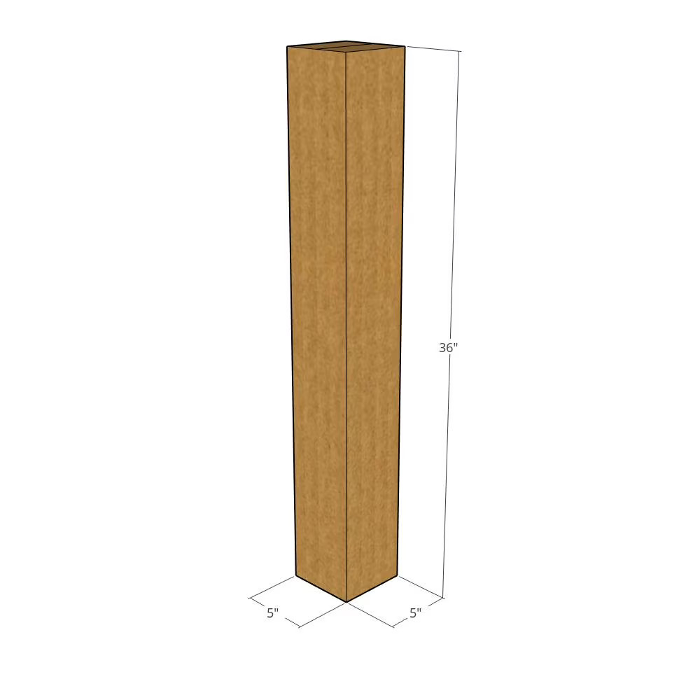 10 5x5x36 Kraft Brown Corrugated Shipping Boxes 32 ECT Single-Wall New
