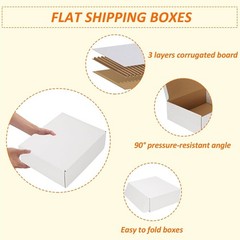 12x10x4 White Corrugated Shipping Boxes – Pack of 15