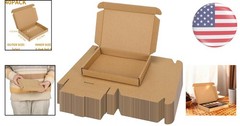 40 Pack Durable 7x5x1 Inch Tab Lock Cardboard Shipping Boxes – Perfect for Gifts