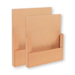 12 1/2 x 12 1/2 x 1″ Kraft Easy-Fold Mailers ECT-32B 50/Case