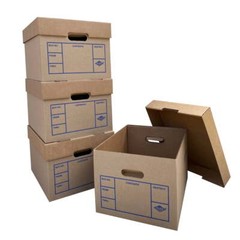 File Moving Boxes, 200# Strength, Single Wall,1 Pack, 15 x 12 x 10 in, 4 Count