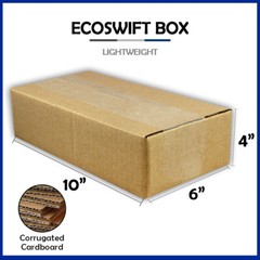1-Box 10x6x4 “EcoSwift” Brand Cardboard Packing Mailing Shipping Corrugated