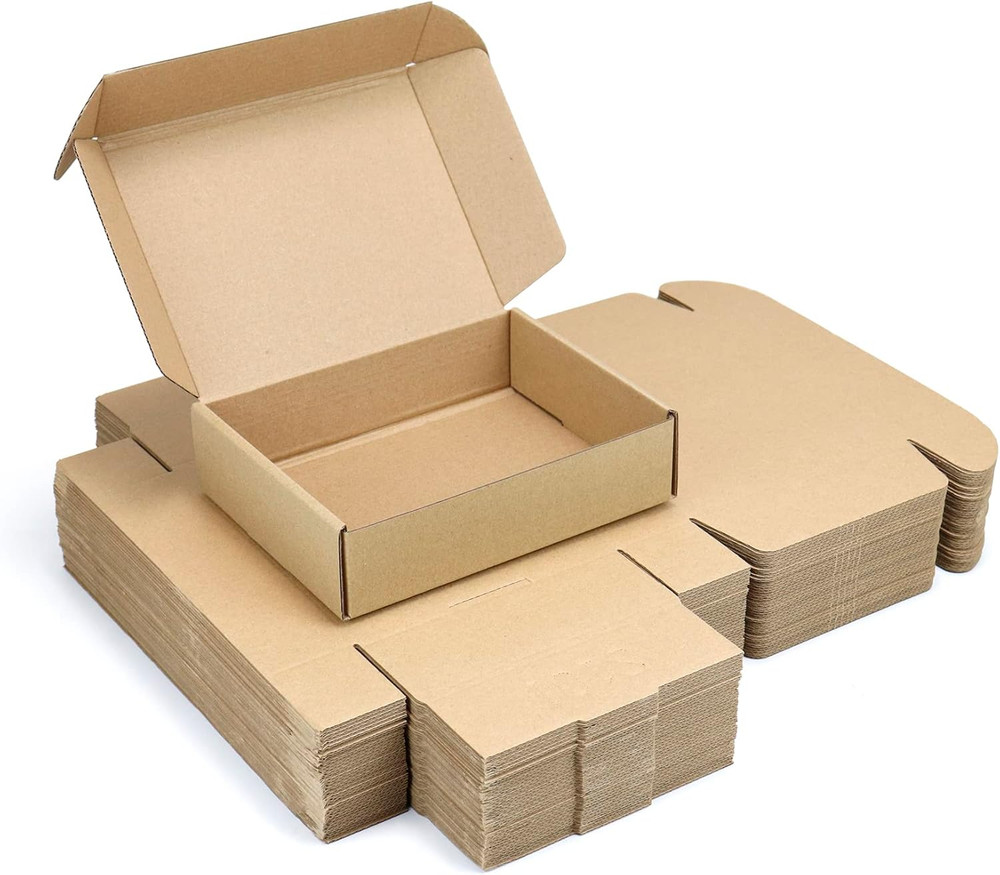Shipping Boxes 8X6X2 Inches,25 Pack Medium Corrugated Cardboard Mailer Box for M